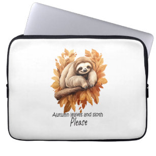 Capa Para Notebook Autumn Leaves e Sloth, por favor
