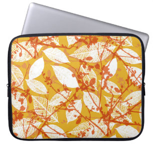 Capa Para Notebook Autumn Leaves: Repetição da Vintage do Ouro