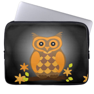 Capa Para Notebook Autumn Orange Owl