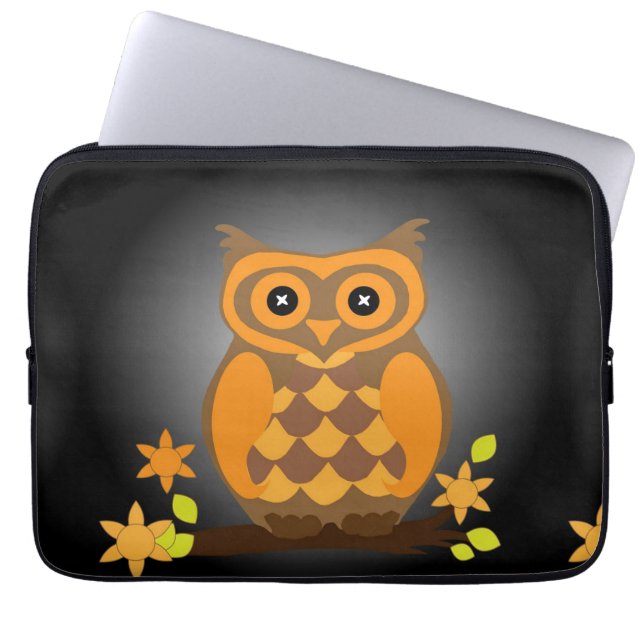 Capa Para Notebook Autumn Orange Owl (Frente)