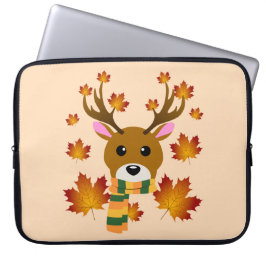 Capa Para Notebook Autumn Scarf Deer Mapaves