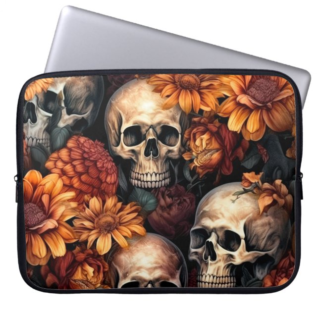 Capa Para Notebook Autumn Vibes 3D Skulls (Frente)