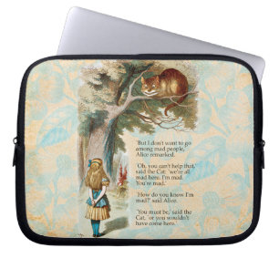 Capa Para Notebook Aventuras de Alice no País das Maravilhas Gato de