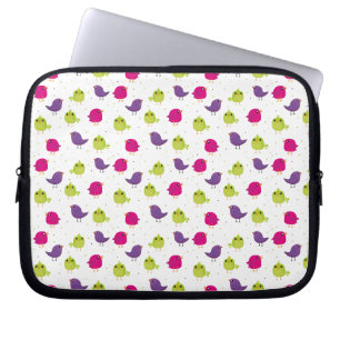 Capa Para Notebook Aves brancas e coloridas