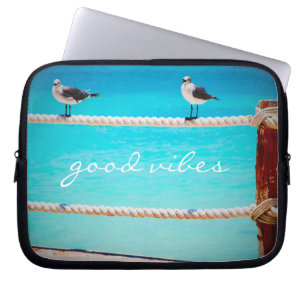 Capa Para Notebook Aves de Caivota Turquoise Ocean Foto Boas Víblias
