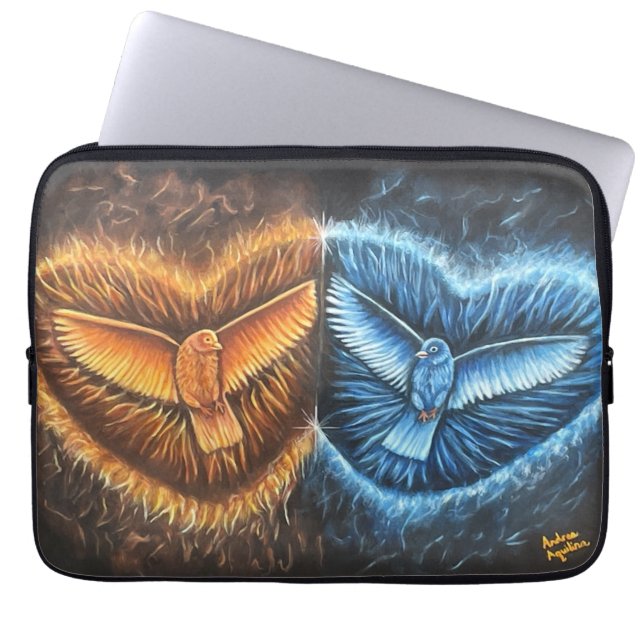 Capa Para Notebook Aves Voando Juntas- (Frente)
