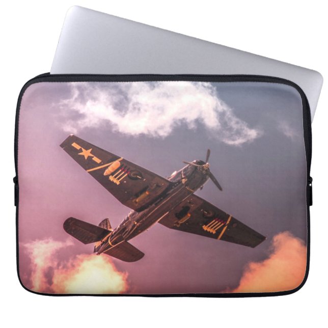 Capa Para Notebook Avião Vintage Belo Céu (Frente)