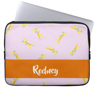 Capa Para Notebook Aviões amarelos em roxo