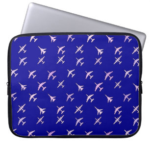 Capa Para Notebook Aviões de combate, em azul-marinho