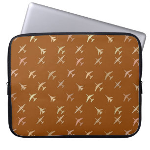Capa Para Notebook Aviões de combate, em bronze escuro