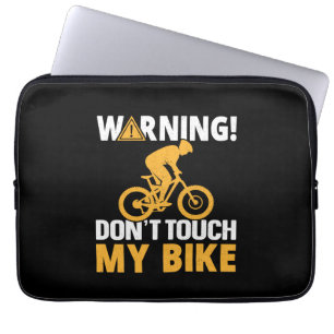 Capa Para Notebook Aviso de Bicicleta Não Toque em Minha Bicicleta