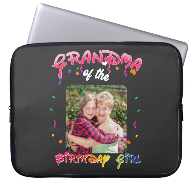 Capa Para Notebook Avó da Garota de Aniversário Personalizada (Frente)
