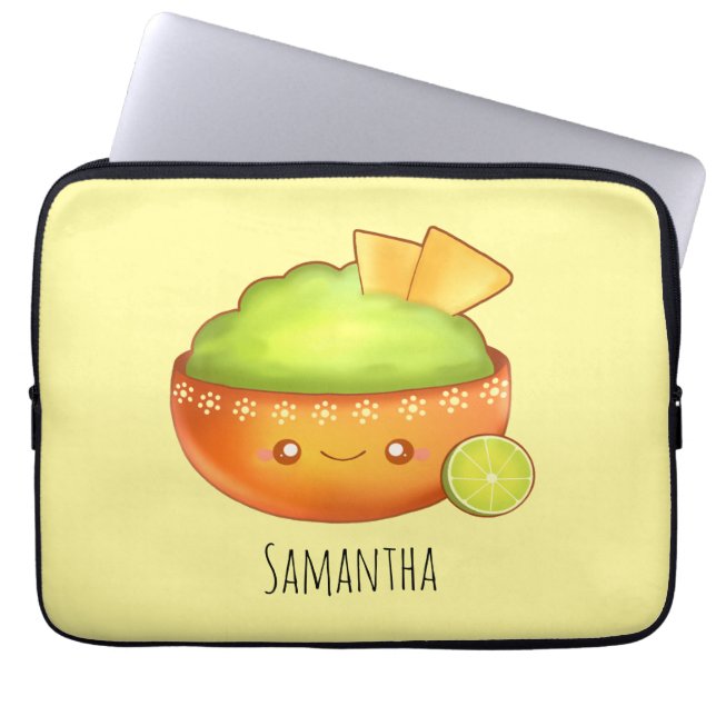Capa Para Notebook Avocado Guacamole E Chips Tortilla (Frente)