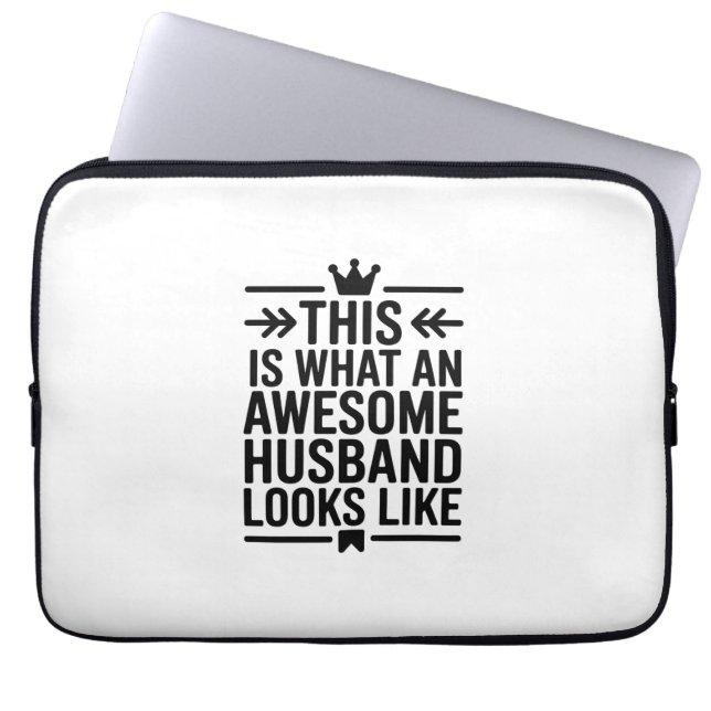 Capa Para Notebook Awesome Husband Minimal Typography (Frente)