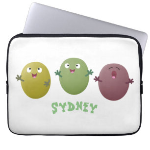 Capa Para Notebook Azeitonas agradáveis, bonitas, cantando cartoon