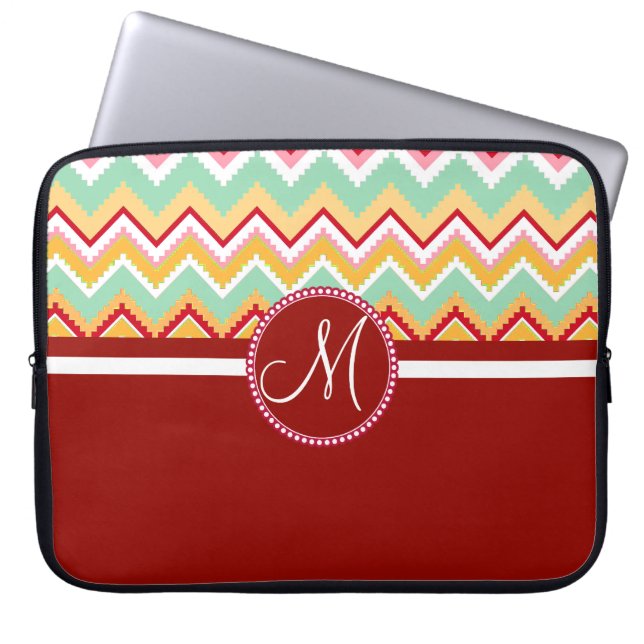 Capa Para Notebook Aztec Andes Tribal Mountain Chevron Fiesta ZigZag (Frente)