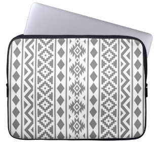 Capa Para Notebook Aztec Essência Vertical Ptn III Cinzas Brancas