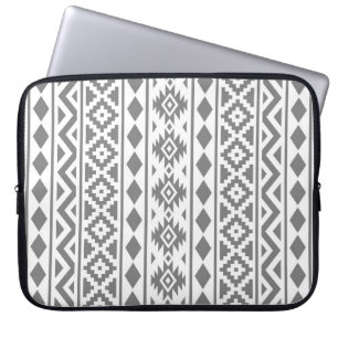 Capa Para Notebook Aztec Essência Vertical Ptn III Cinzas Brancas