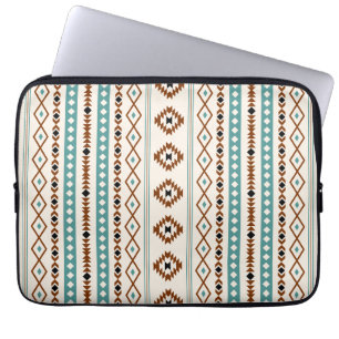 Capa Para Notebook Aztec Teal Terracotta Black Cream Mixed (V)Padrão
