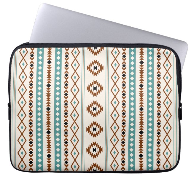 Capa Para Notebook Aztec Teal Terracotta Black Cream Mixed (V)Padrão (Frente)