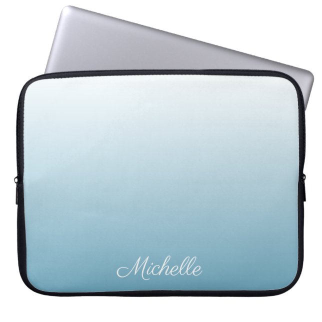 Capa Para Notebook Azul-anjo verde personalizado (Frente)
