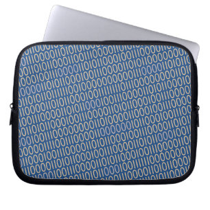 Capa Para Notebook Azul cinzento do teste padrão dos números binár