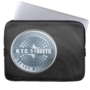 Capa Para Notebook Azul da ilha Staten Manhole
