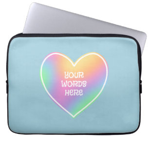 Capa Para Notebook Azul do Arco-Íris Personalizado