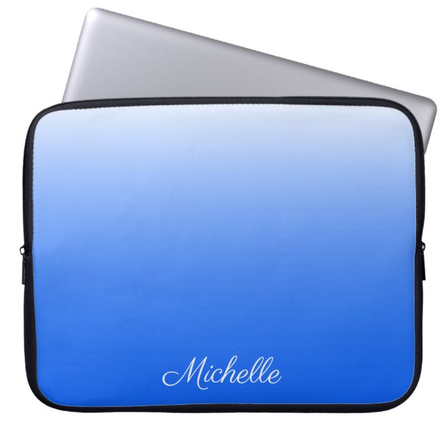 Capa Para Notebook Azul elétrico móvel gradiente personalizado (Frente)