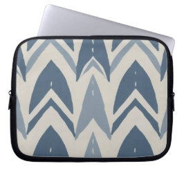 Capa Para Notebook Azul empoeirado Batik Parang Chevron Geométrico Co
