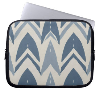 Capa Para Notebook Azul empoeirado Batik Parang Chevron Geométrico Co