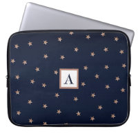 Azul Escuro & Rosa Dourado Estrelas Brilhantes Est