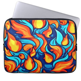 Capa Para Notebook Azul Fervilhante Abstrato