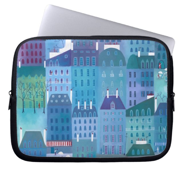 Capa Para Notebook Azul Paris (Frente)