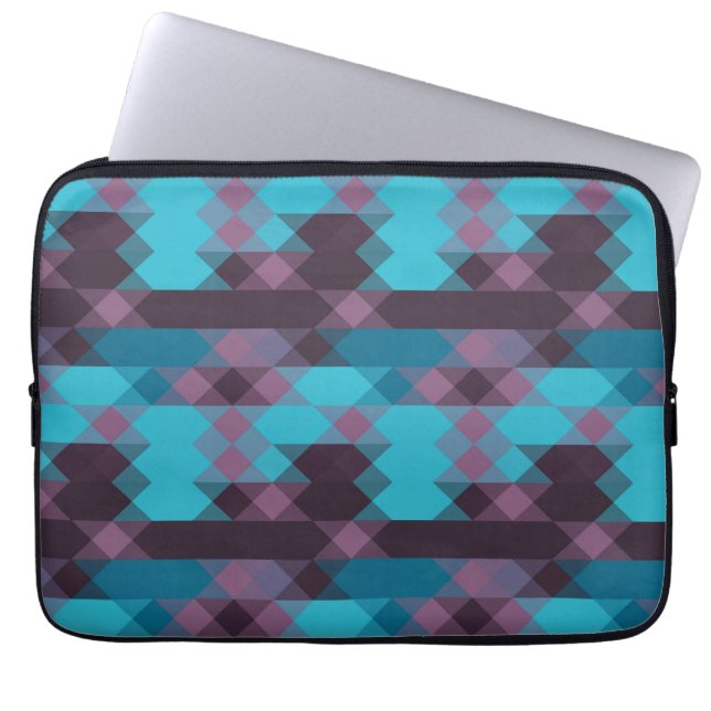 Capa Para Notebook azul pavão, roxo, azul topázio e trovão (Frente)