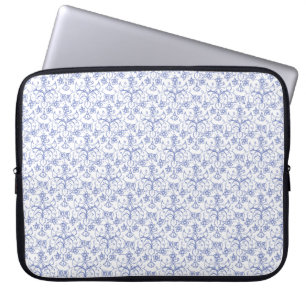 Capa Para Notebook Azul Periwinkle Personalizado no Floral Decorativo