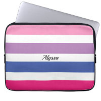 Azul Púrpura, Rosa, com risca personalizada