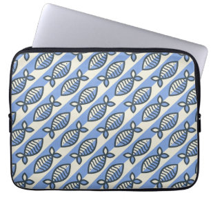 Capa Para Notebook Azul-retro-peixe a frio