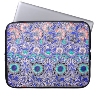 Capa Para Notebook Azul vintage rosa Corncockle de William Morris