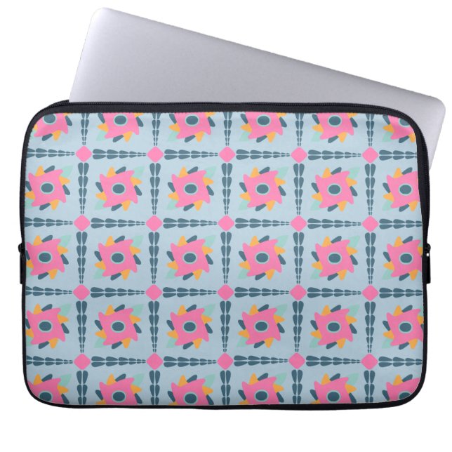 Capa Para Notebook Azulejo colorido decorativo (Frente)