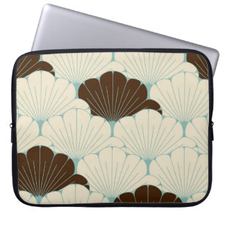 Capa Para Notebook Azulejo de Folhagem Azul Estilo Japonês
