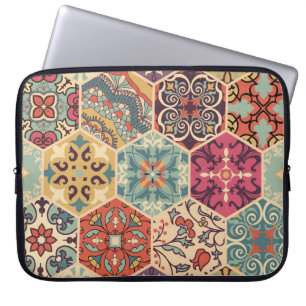 Capa Para Notebook Azulejo de retalhos incolor com o Islã, Árabe