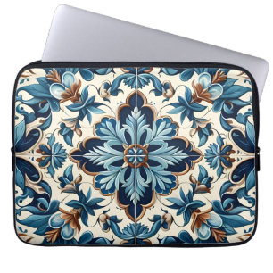 Capa Para Notebook Azulejo Porcelain Azulejo Padrão Mediterrânico