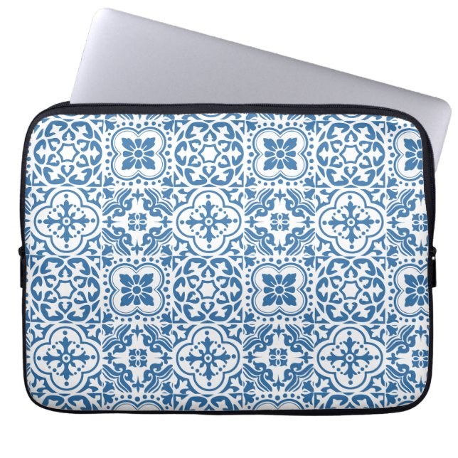 Capa Para Notebook Azulejos azuis portugueses 2 (Frente)