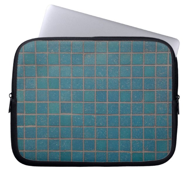 Capa Para Notebook azulejos com manchas azuis (Frente)