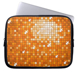 Capa Para Notebook Azulejos Disco bolsa de laptop laranja 10 polegada