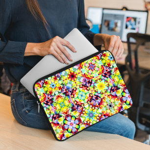 Capa Para Notebook Azulejos do Mediterrâneo, Azulejos de Tinta Álcool
