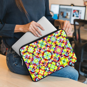 Capa Para Notebook Azulejos do Mediterrâneo, Azulejos de Tinta Álcool
