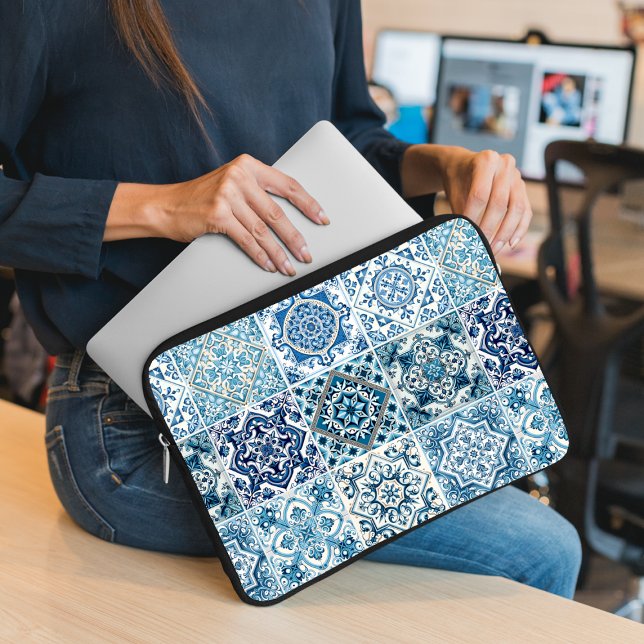 Capa Para Notebook Azulejos do Mediterrâneo, Portugal, Azulejo, Majol (Criador carregado)