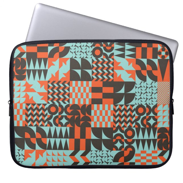 Capa Para Notebook Azulejos geométricos mosaicos, padrão elegante sem (Frente)
